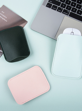 适用苹果MagicMouse鼠标收纳包皮质简约时尚保护套耐刮无线妙控袋