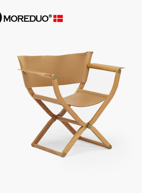 MOREDUO/ 设计师单椅全实木Pippa Chair客厅沙发椅复古别墅休闲椅