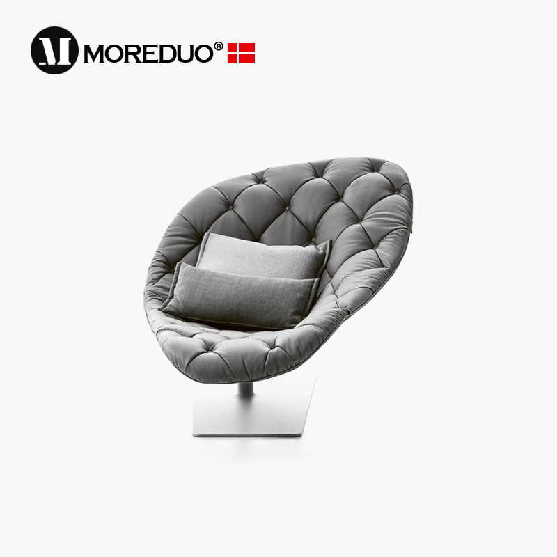 MOREDUO/设计师躺椅Bohemian卧室休闲椅个性沙发椅真皮设计师家具