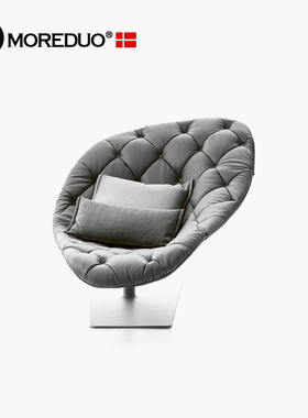 MOREDUO/设计师躺椅Bohemian卧室休闲椅个性沙发椅真皮设计师家具