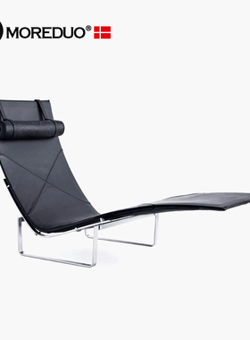 MOREDUO/ 意式客厅躺椅PK24 Lounge Chair现代休闲椅真皮设计师椅