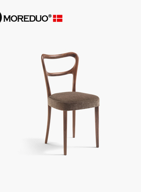 MOREDUO/意式极简餐椅Noemi Chair 卧室书房单人椅设计师实木椅子
