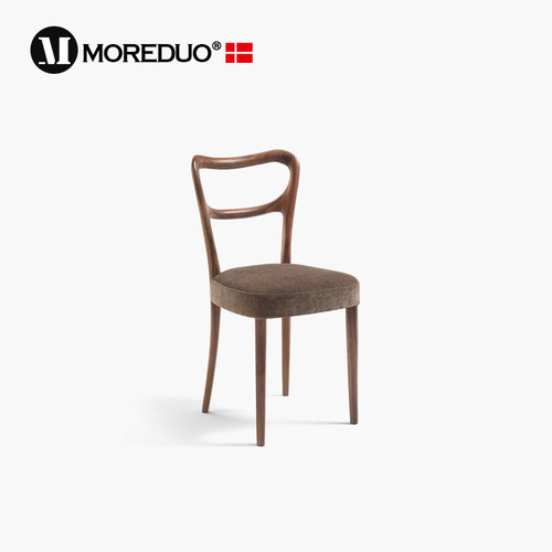 MOREDUO/意式极简餐椅Noemi Chair 卧室书房单人椅设计师实木椅子