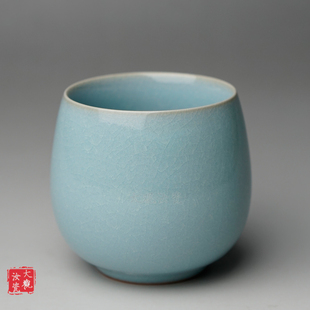 汝州原产地大观汝瓷茶具普洱茶杯暖心主人杯一级品朱家汝窑朱法喜