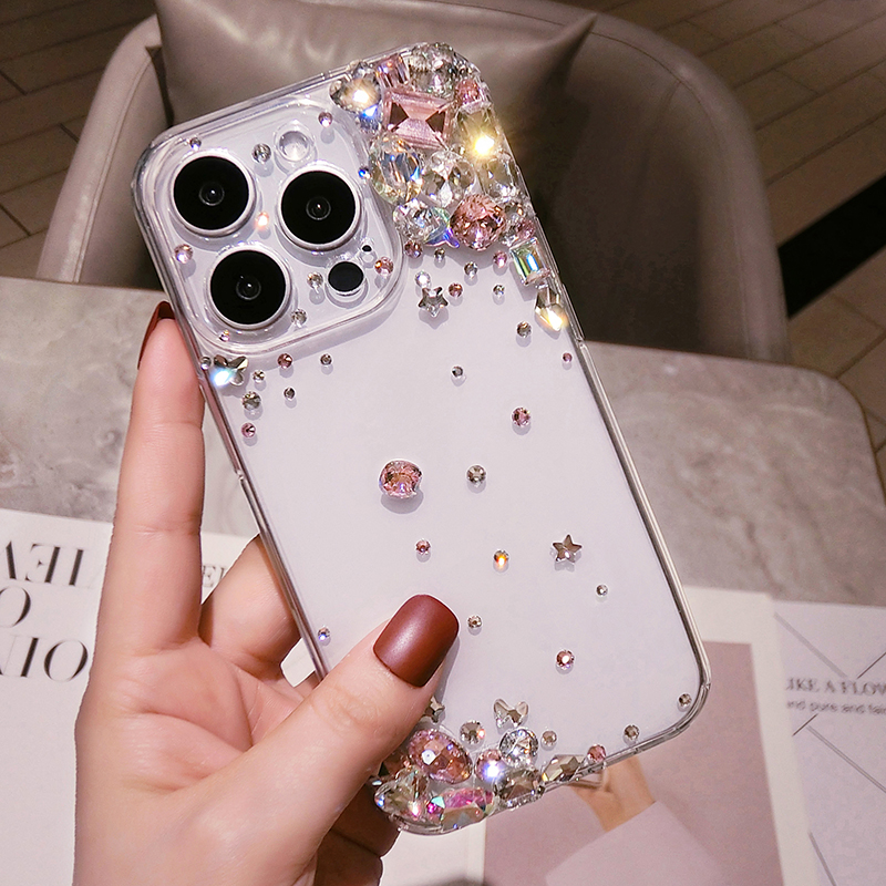 三星S24奢华带钻手机壳S23ultra高档水晶A55全包软硅胶note10+日韩适用S20FE保护套s9plus防摔s8个性S21女S22