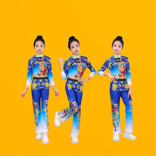 健美操服装成人比赛服中国风比赛运健身操服体操儿童啦啦队演出服