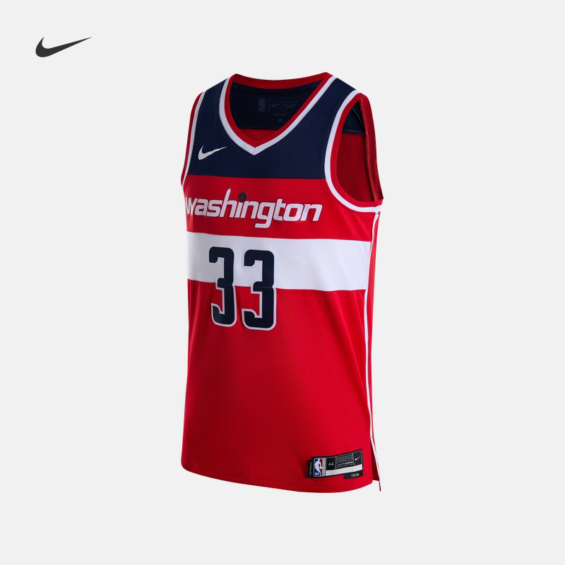 nike耐克华盛顿奇才队nba男速干球衣春季新款透气网眼dn2025