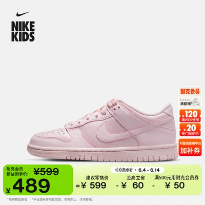 Nike耐克DUNK平底大童运动鞋板鞋