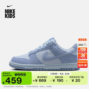 耐克大童皮面运动鞋男女童平底低帮板鞋NIKE DUNK IB5691