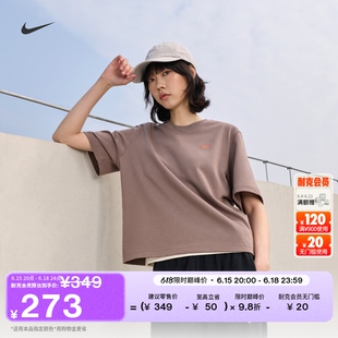 耐克女子图案短袖T恤夏季新款宽松纯棉半袖柔软舒适NIKE IR7589