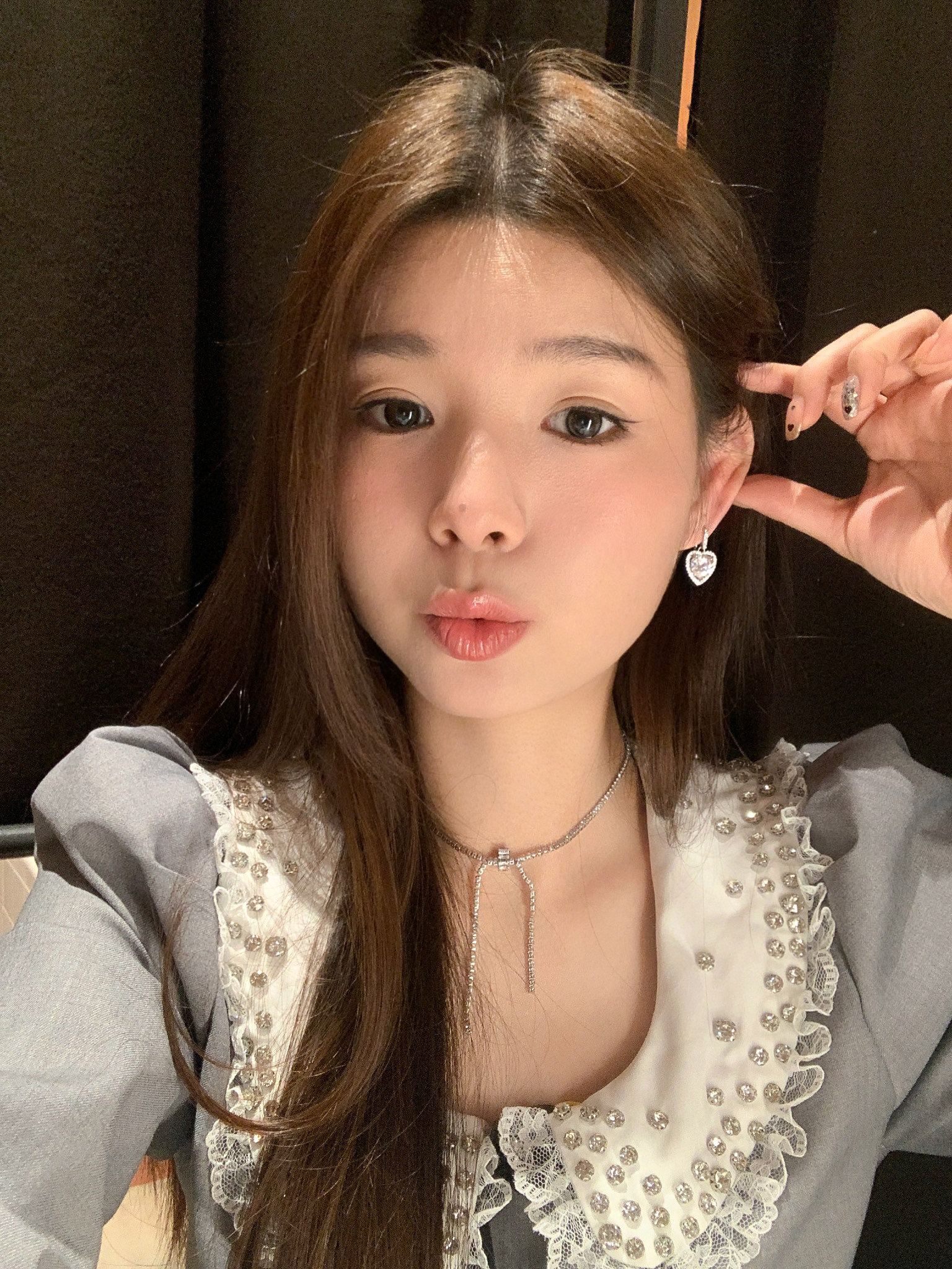 嘟嘟夫妇超闪爱心耳环高级感S925纯银耳钩养耳小众独特耳坠耳钉女,饰品/流行首饰/时尚饰品新,耳钉,淘宝优惠券,粉丝福利购,淘宝优惠卷