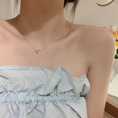 嘟嘟夫妇莫比乌斯环项链女高级设计感轻奢小众精致双环颈链锁骨链