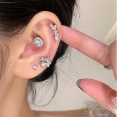 嘟嘟夫妇边缘独特耳骨钉医用钛钢养耳洞爆闪耳蜗钉睡觉免摘耳钉女