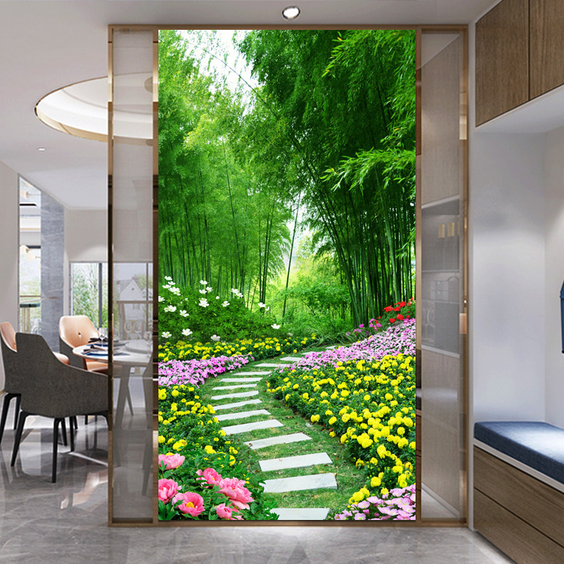 墙贴风景画山水画贴画入户玄关装饰画挂画壁画壁纸墙纸自粘背景墙,家居饰品,软装墙贴,淘宝优惠券,粉丝福利购,淘宝优惠卷