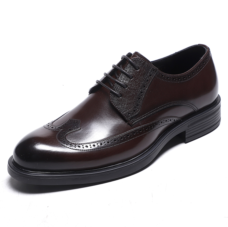 金利来男鞋真皮雕花布洛克皮鞋