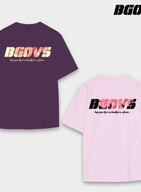 2025韩国春夏新品BGOVS羽毛球服男女同款休闲速干轻薄T恤运动短袖