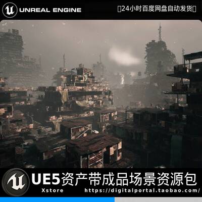 UE5虚幻5废墟城市末日贫民窟Wasted City Post-Apocalyptic Slums