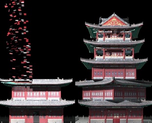3d Mapping 建筑楼体秀投影灯光秀全息光雕中国风视频片源文件C4D