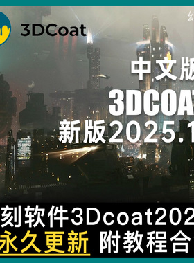 3D Coat 2025.17 Win雕刻浮雕中文专业版软件 3DCoat送全教程合集