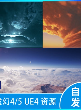 ue5虚幻4 CloudScape Volumetric Cloud Library 体积云雾龙卷风