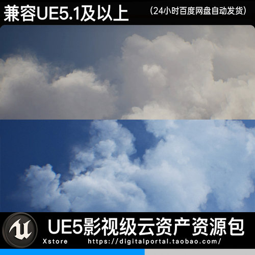 ue5虚幻5 影视级动态云写实体积云天空雾特效Cinematic Clouds BP