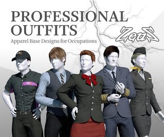 iclone衣服character creator专业角色衣服含西装等多种职业服装