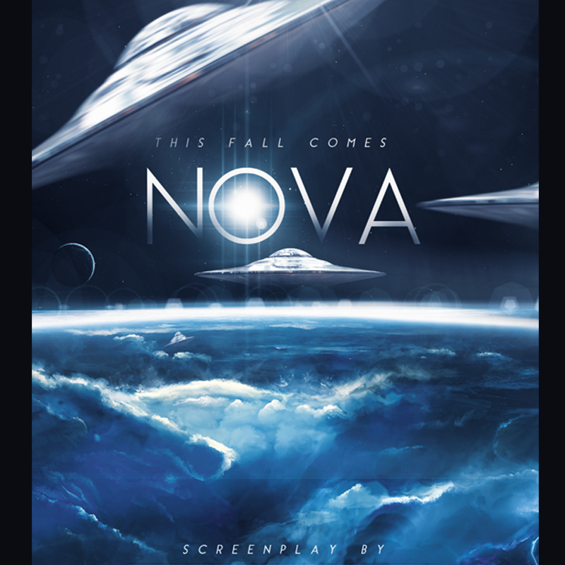 PSD源文件 分层ps科幻科技电影活动海报模板 Nova Movie Poster