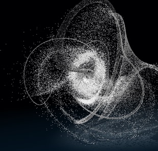 Touchdesigner 粒子点云吸引子算法交互leapmotion项目工程源文件