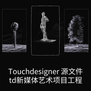 Touchdesigner 新媒体数字艺术3d模型交互可视化抽象项目工程文件