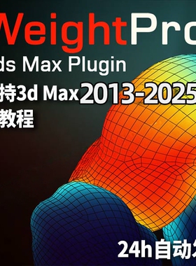 3DMAX 绑骨自动蒙皮权重插件 KM-3D Weight Pro 2.01 送中文教程
