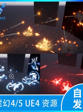 ue5虚幻5 Niagara Toon Projectiles 2 魔法射击弹道发射弹丸特效