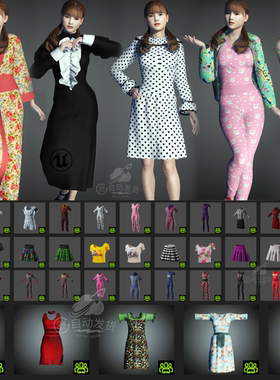 iclone Character Creator 600+日常精品服装衣服裙子裤子大合集