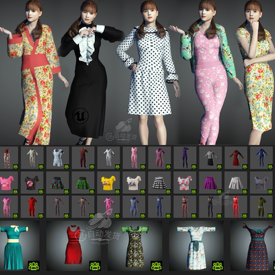 iclone Character Creator 600+日常精品服装衣服裙子裤子大合集