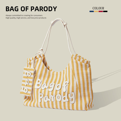 Bagofparody大容量帆布托特包