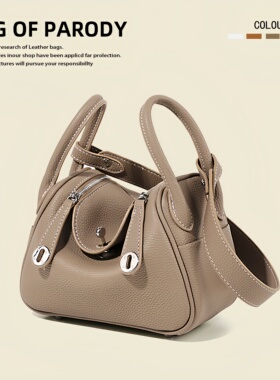 Bag of parody琳迪包包女2025新款真皮手提医生包单肩斜挎枕头包