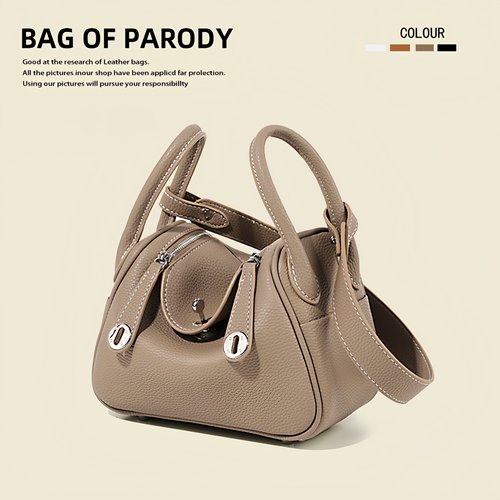 Bag of parody琳迪包包女2025新款真皮手提医生包单肩斜挎枕头包