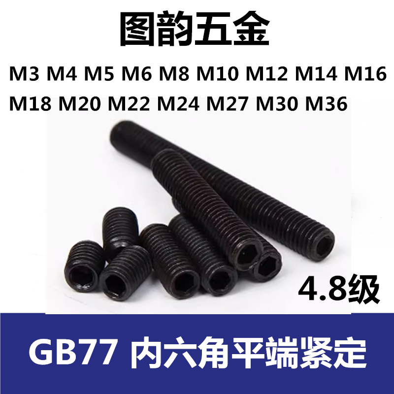 GB77内六角平端4.8紧定堵头闷头