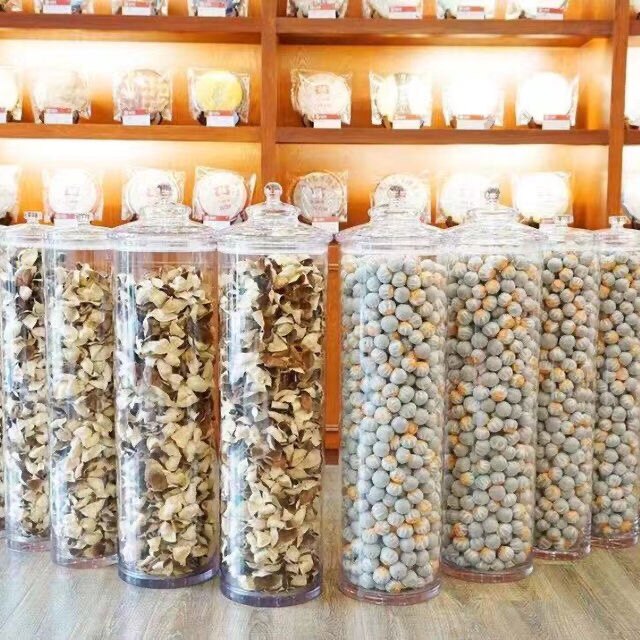 广口玻璃瓶大容量密封罐子中药材陈皮储存罐透明茶叶罐大号玻璃罐