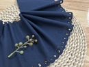 复古藏蓝色缕空刺绣纯棉布蕾丝花边辅料手工DIY衣服裙摆裙边