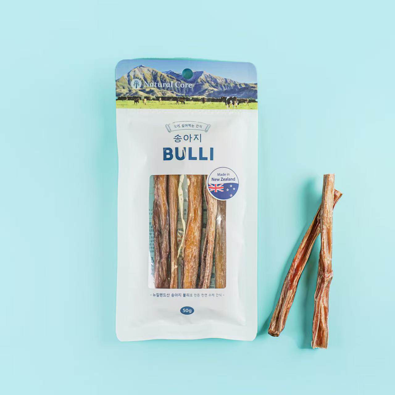 预定~韩国Naturalcore狗狗宠物零食新西兰原料牛鞭磨牙棒去牙垢