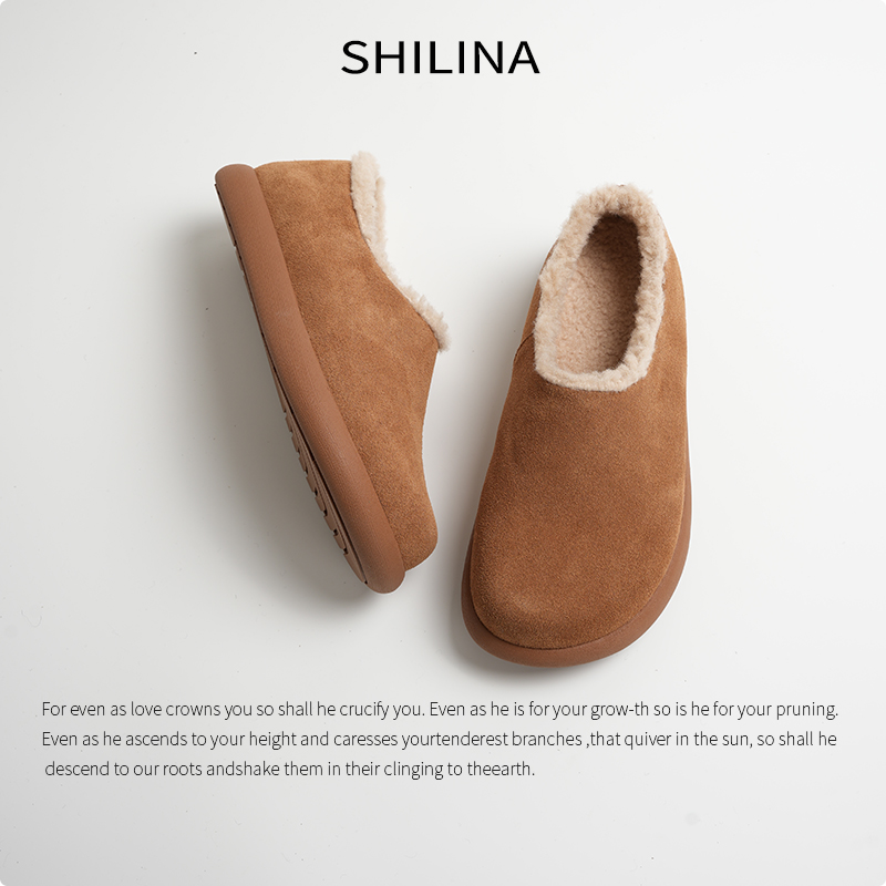 加绒磨砂牛皮勃肯鞋小土豆