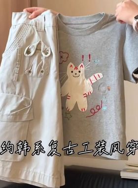 广州十三行女装灰色纯棉t恤女夏短袖正肩小个子修身显瘦短款上衣