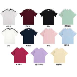 广州十三行高货爆款 t恤女夏季 宽松外穿半袖 体恤上衣 落肩纯棉短袖