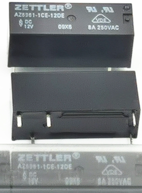 全新原装现货AZ6961-1CE-12DE 正品 ZETTLER 继电器 12VDC 8A 12V