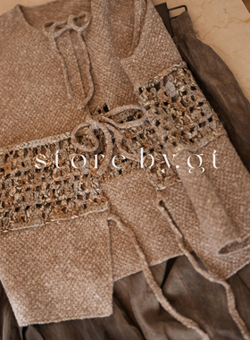 出口订单款 意大利Baruffa纱线钩针羊仔毛马甲老钱风小众别致马甲