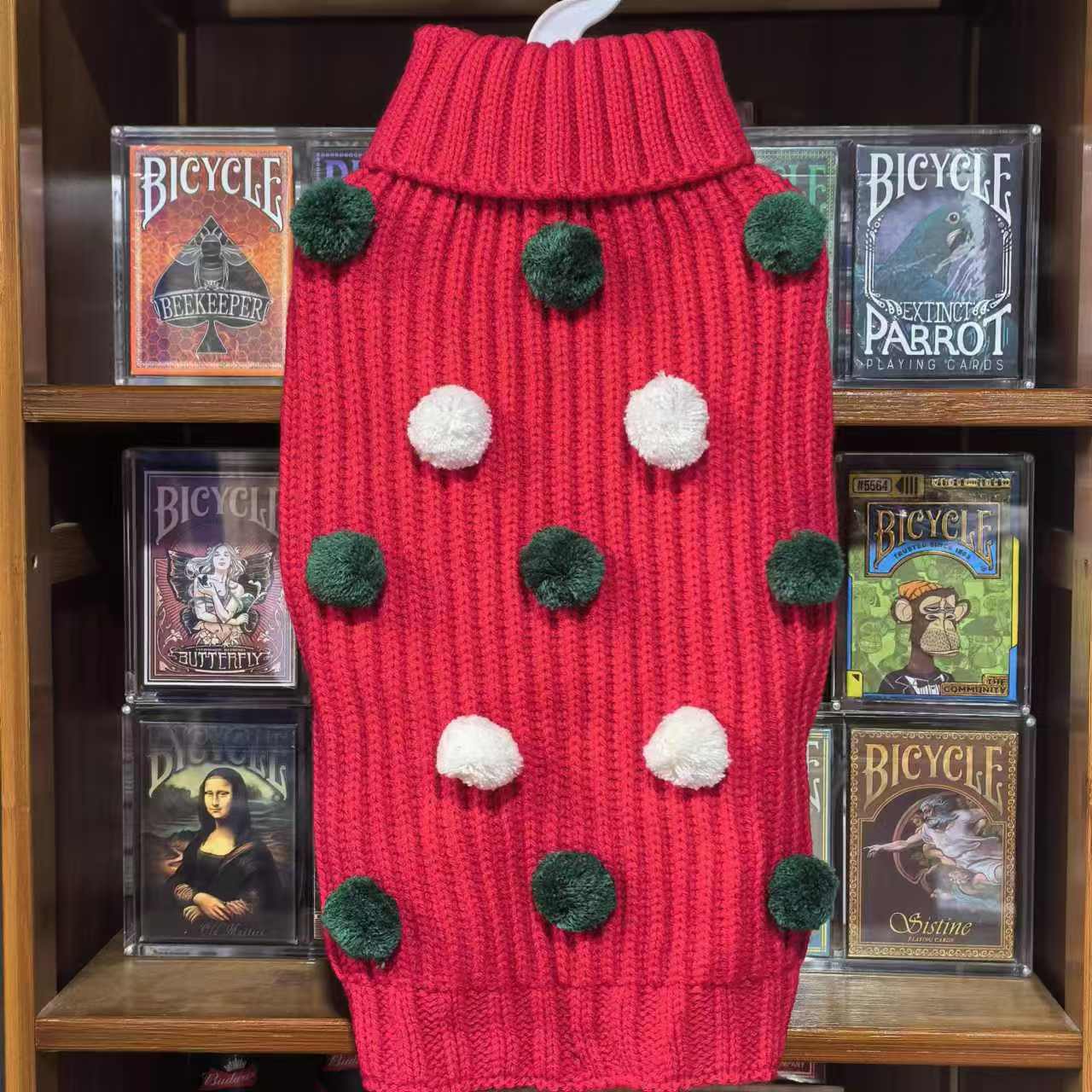 宠物红色毛衣喜庆节日狗狗衣服