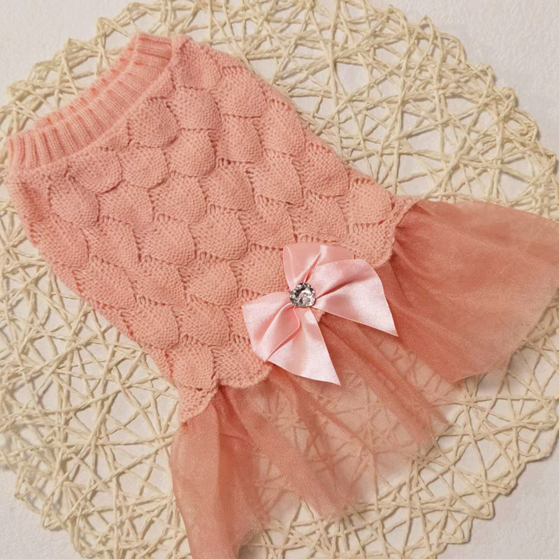 外贸宠物狗狗毛衣裙子裙装秋冬款泰迪比熊约克夏小鹿犬小狗幼犬猫