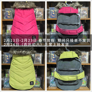 外贸AKC宠物披风式毛领薄棉冬衣狗狗衣服秋冬装泰迪比熊柯基柴犬