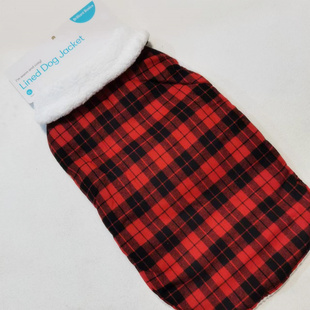 外贸红黑格宠物羊羔绒披风狗狗冬装棉衣夹棉保暖泰迪比熊柯基