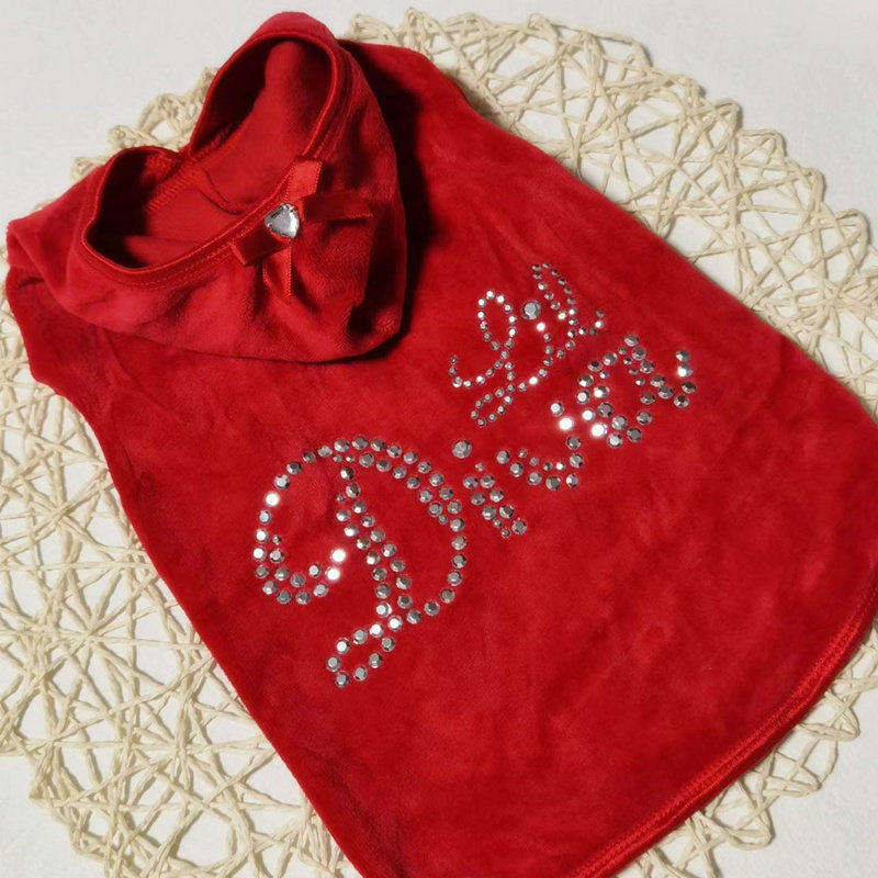 断码特价！外贸宠物衣服春秋装金丝绒卫衣泰迪比熊小鹿犬幼犬猫咪